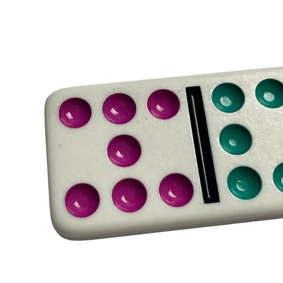 Double Nine Dominoes Replacement Tile 7 8 Color Dot Vintage 1998 mq - Picture 2 of 4